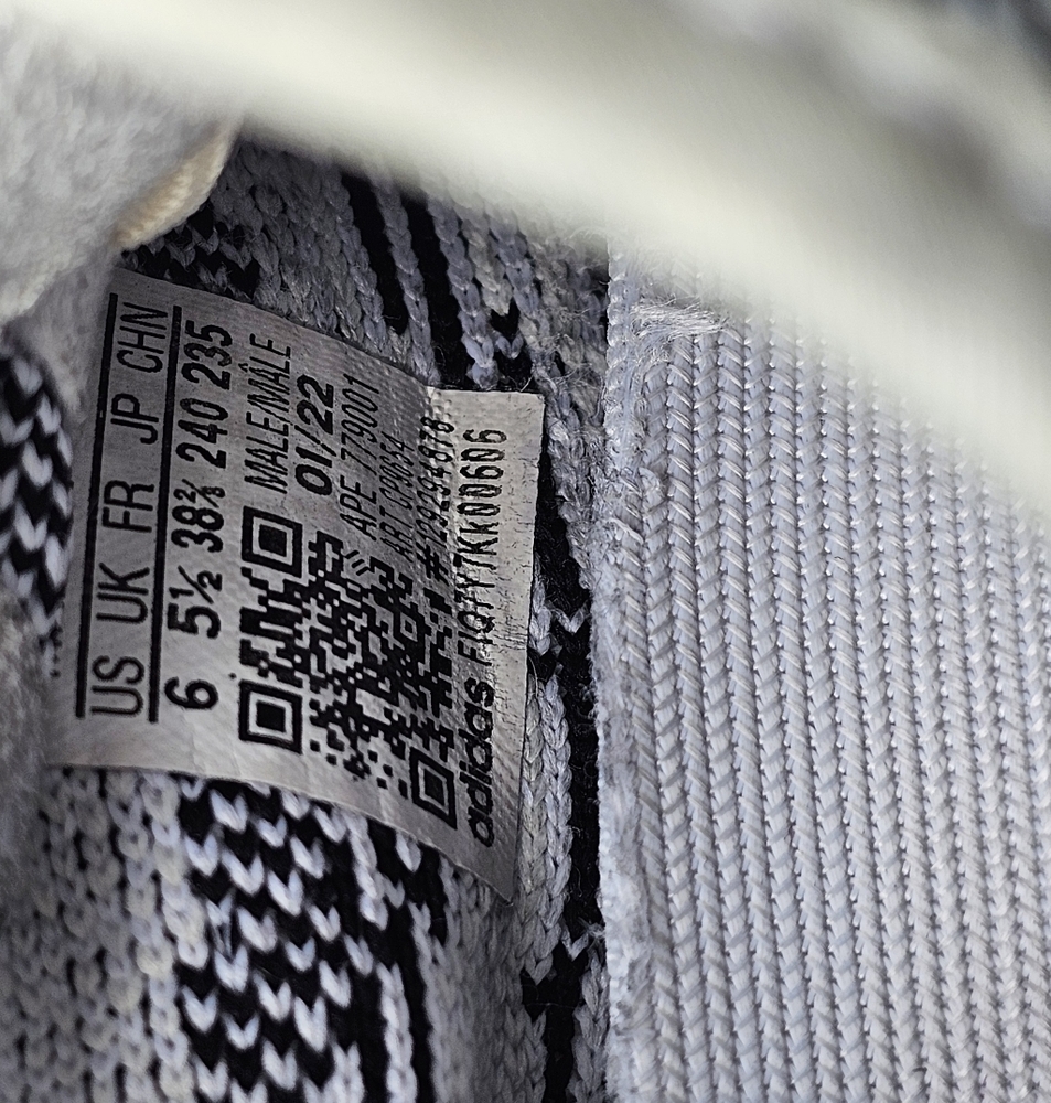 Adidas Gray and Black Knit Sneakers